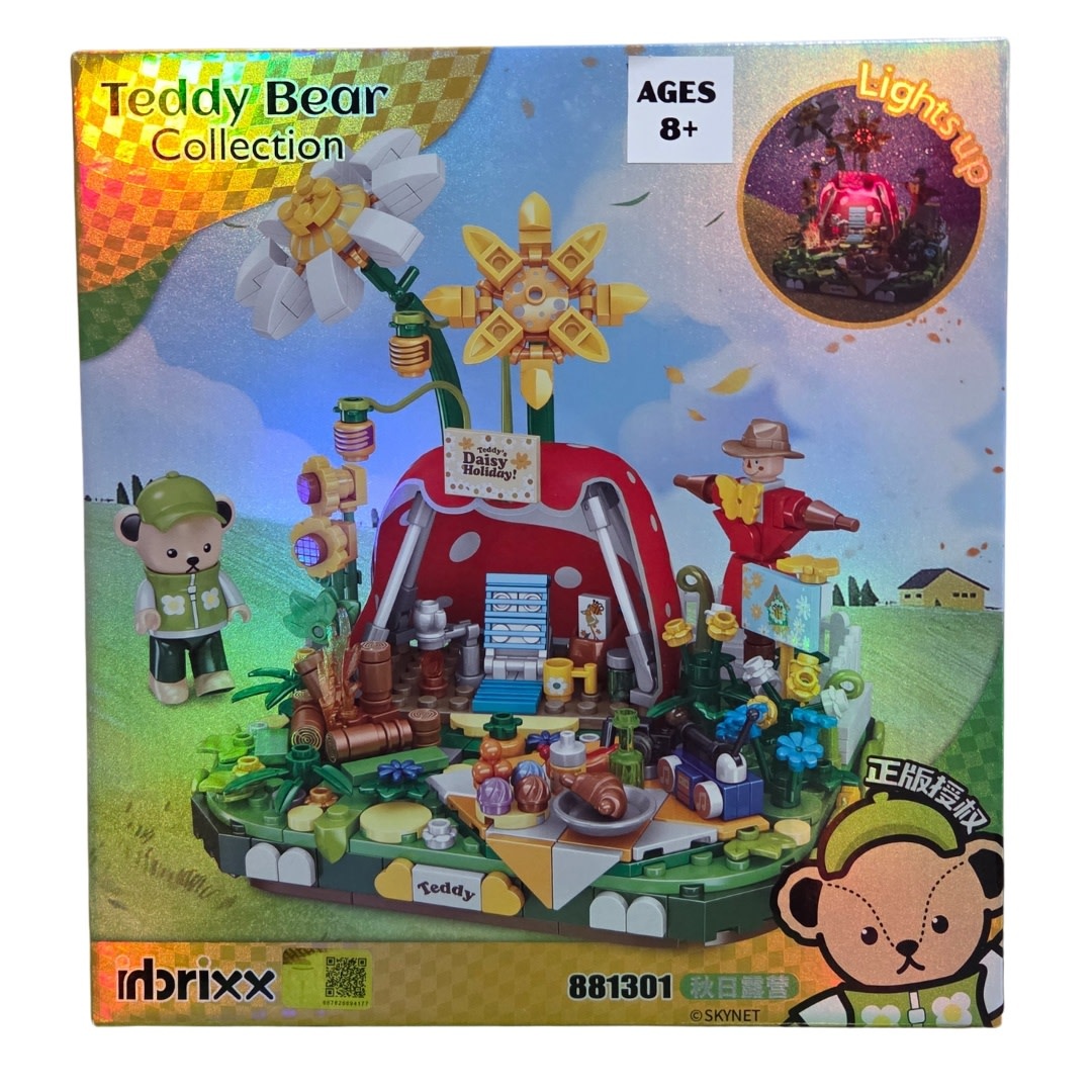 INBX81301 TEDDY DAISY HOLIDAY CAMPING – 490PCS DISPLAY BRICK FIGURE
