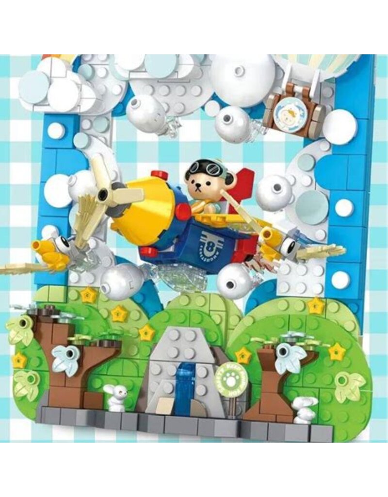 IMEX INBX81504 TEDDY JUNGLE FLIGHT PRINT – 425PCS DISPLAY BRICK FIGURE