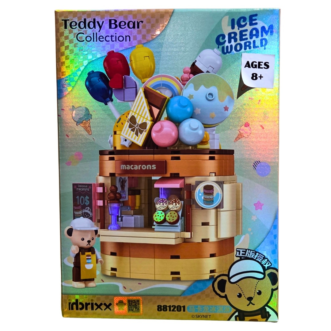 INBX81201 TEDDY MACAROONS & ICE CREAM SHOP – 354PCS DISPLAY BRICK SET