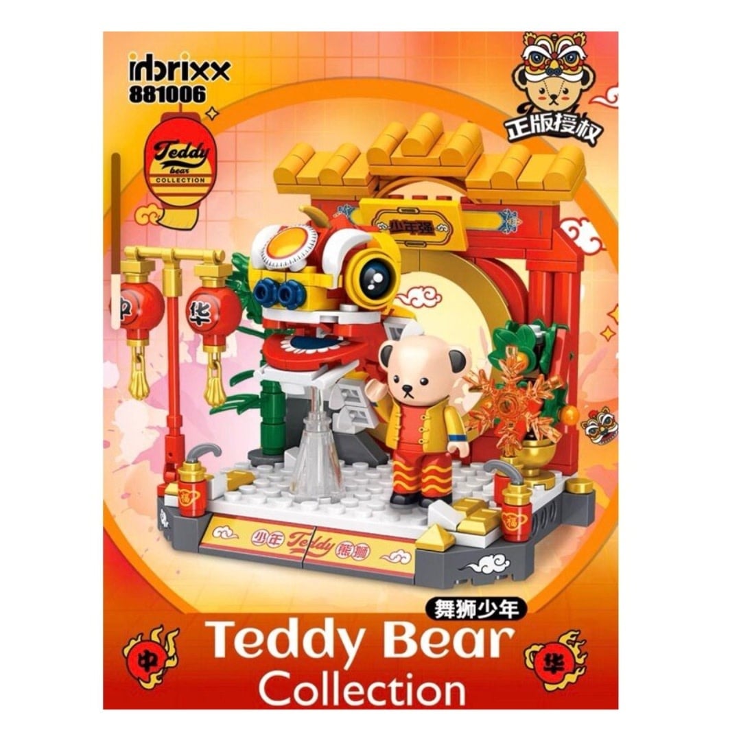 INBX81006 TEDDY LION DANCE – 254PCS DISPLAY BRICK FIGURE