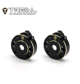 TREAL TRLX003KR80Q7 BRASS OUTER PORTAL HOUSING SET FOR REDCAT GEN9 , ASCENT (BLACK) (2) (53G)