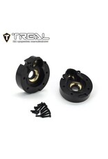 TREAL TRLX003KR80Q7 BRASS OUTER PORTAL HOUSING SET FOR REDCAT GEN9 , ASCENT (BLACK) (2) (53G)