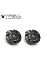 TREAL TRLX003KR80Q7 BRASS OUTER PORTAL HOUSING SET FOR REDCAT GEN9 , ASCENT (BLACK) (2) (53G)