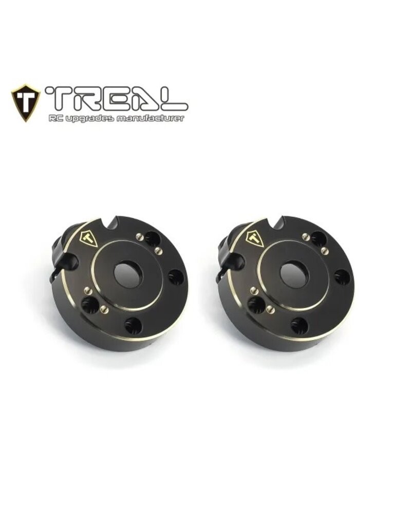 TREAL TRLX003KR80Q7 BRASS OUTER PORTAL HOUSING SET FOR REDCAT GEN9 , ASCENT (BLACK) (2) (53G)