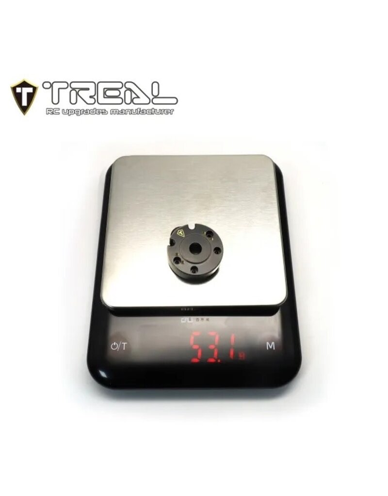 TREAL TRLX003KR80Q7 BRASS OUTER PORTAL HOUSING SET FOR REDCAT GEN9 , ASCENT (BLACK) (2) (53G)