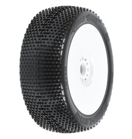 PROLINE RACING PRO9041233 HOLE SHOT 2.0 S3 1:8 BUGGY MTD V2 WHITE WHEELS F/R (2)