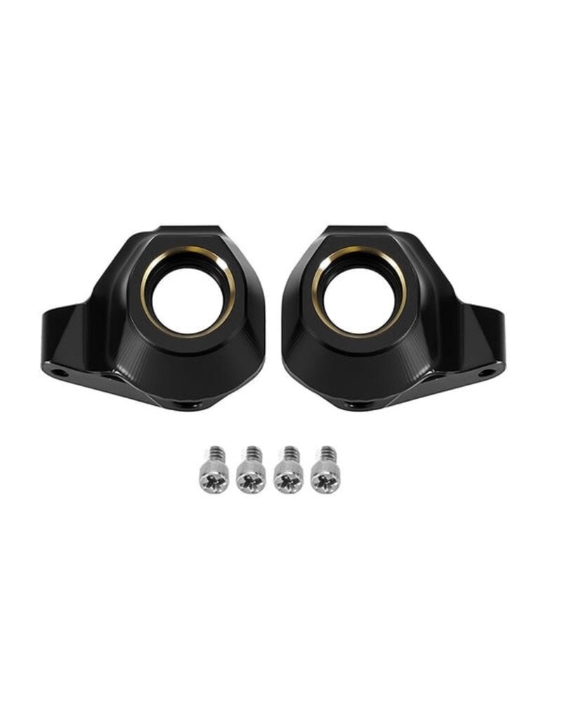 INJORA INJSCX30-04BK AXIAL SCX30 BRASS STEERING KNUCKLES (BLACK) (4.4G EA)