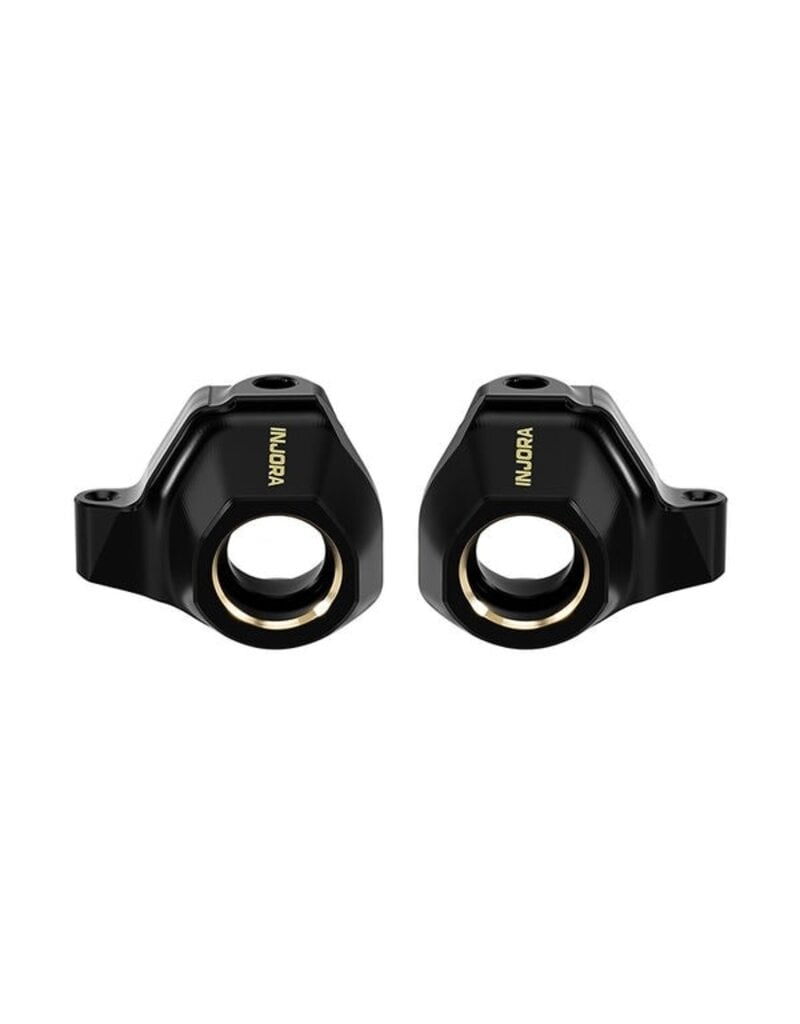 INJORA INJSCX30-04BK AXIAL SCX30 BRASS STEERING KNUCKLES (BLACK) (4.4G EA)