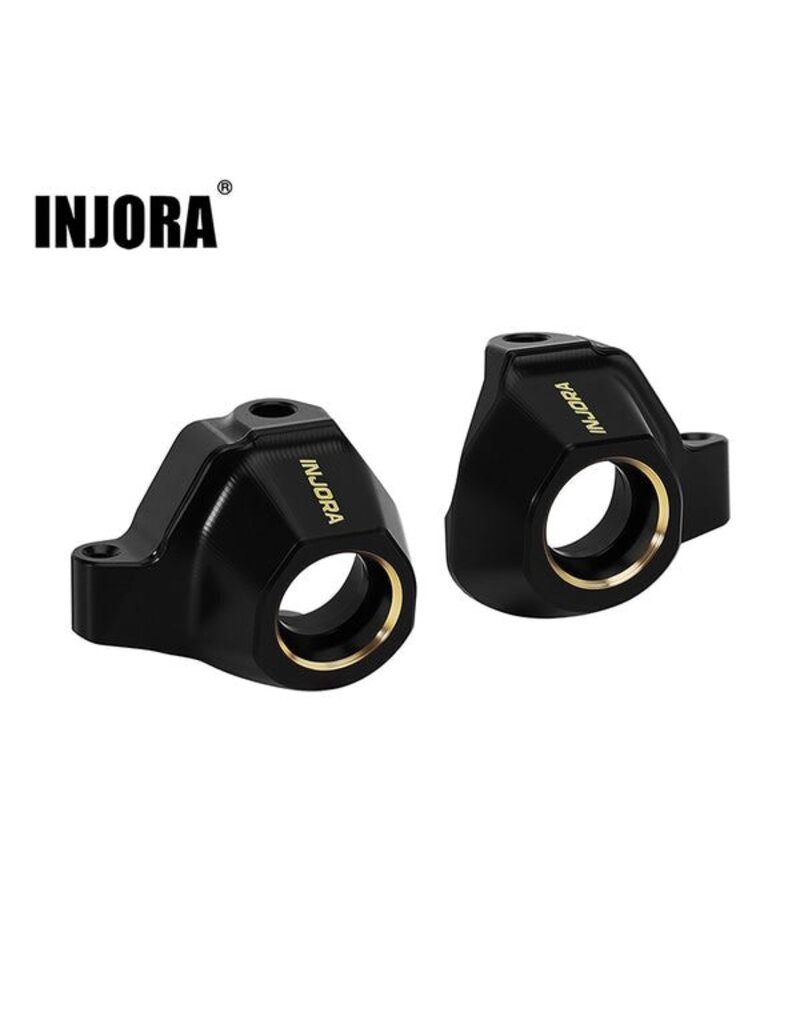 INJORA INJSCX30-04BK AXIAL SCX30 BRASS STEERING KNUCKLES (BLACK) (4.4G EA)