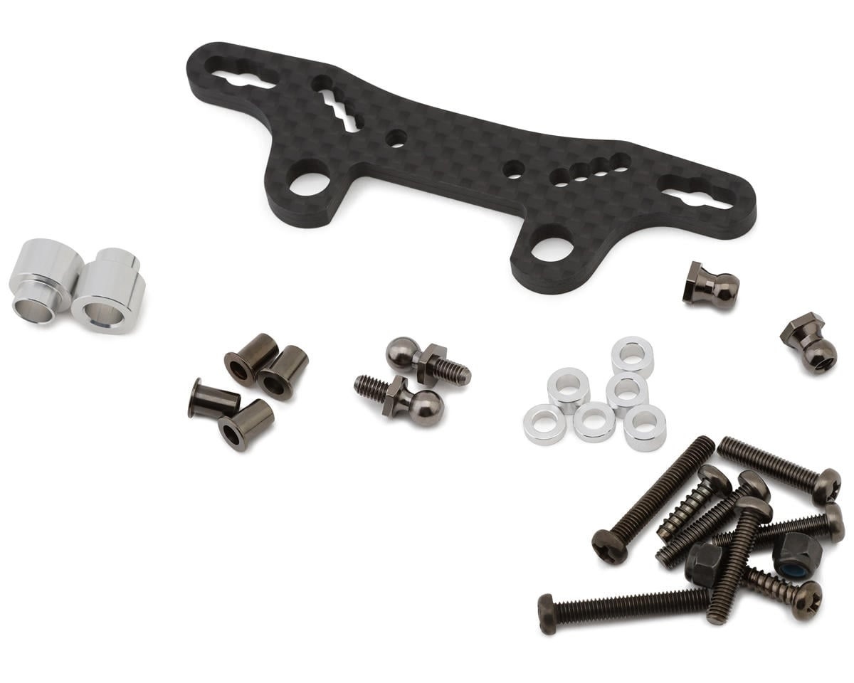 TAM54947 TT-02 CARBON FIBER SHOCK STAY II ASSEMBLY SET (FRONT/REAR)