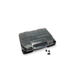 JCONCEPTS JCO5130-28 TOOL BOX W/UPPER STORAGE (BLACK/SMOKE GREY) (14.5"X11"X2.375")