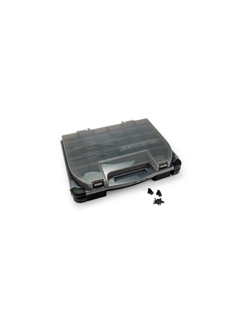 JCONCEPTS JCO5130-28 TOOL BOX W/UPPER STORAGE (BLACK/SMOKE GREY) (14.5"X11"X2.375")
