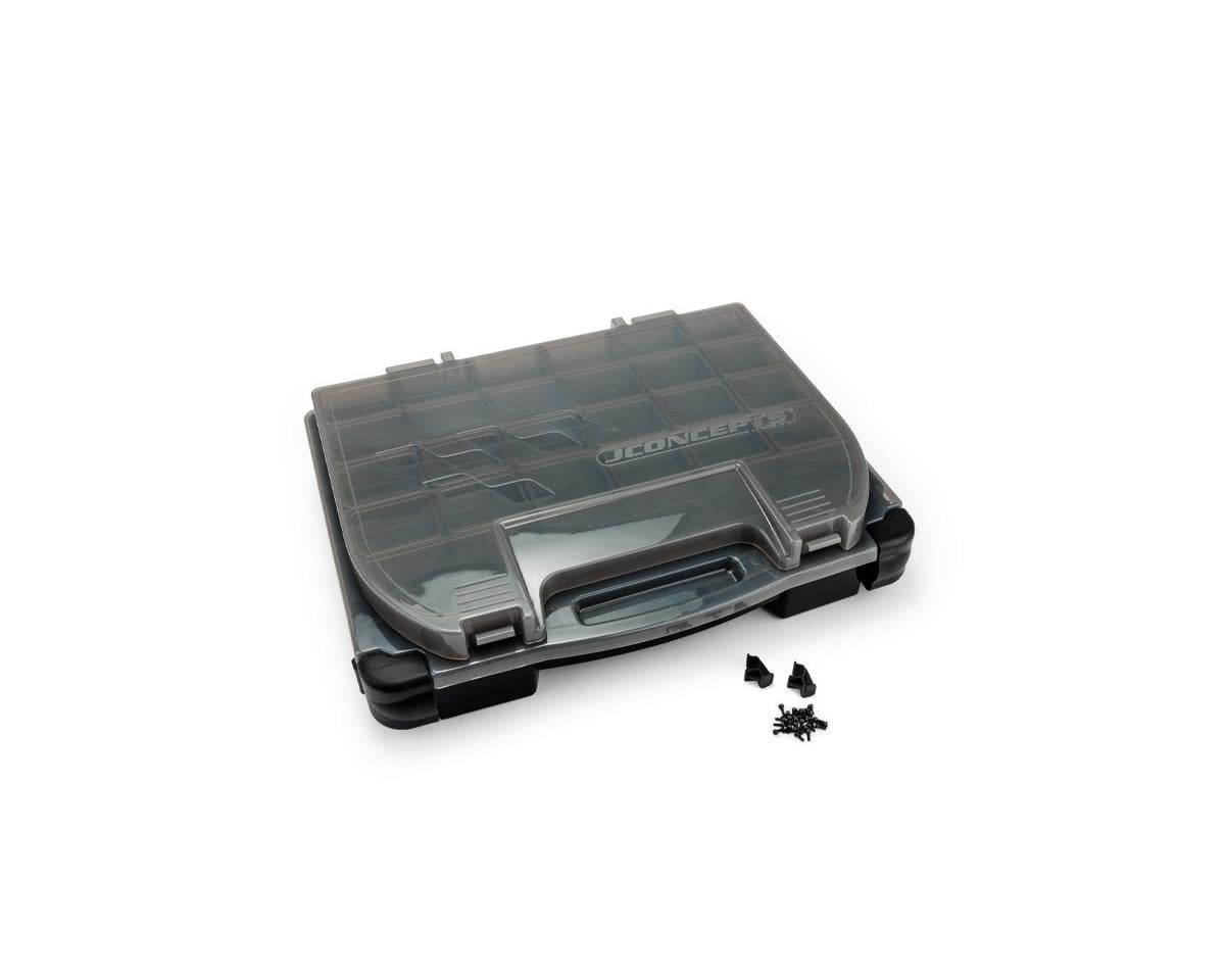JCO5130-28 TOOL BOX W/ UPPER STORAGE (BLACK/SMOKE GREY) (14.5"X11"X2.375")