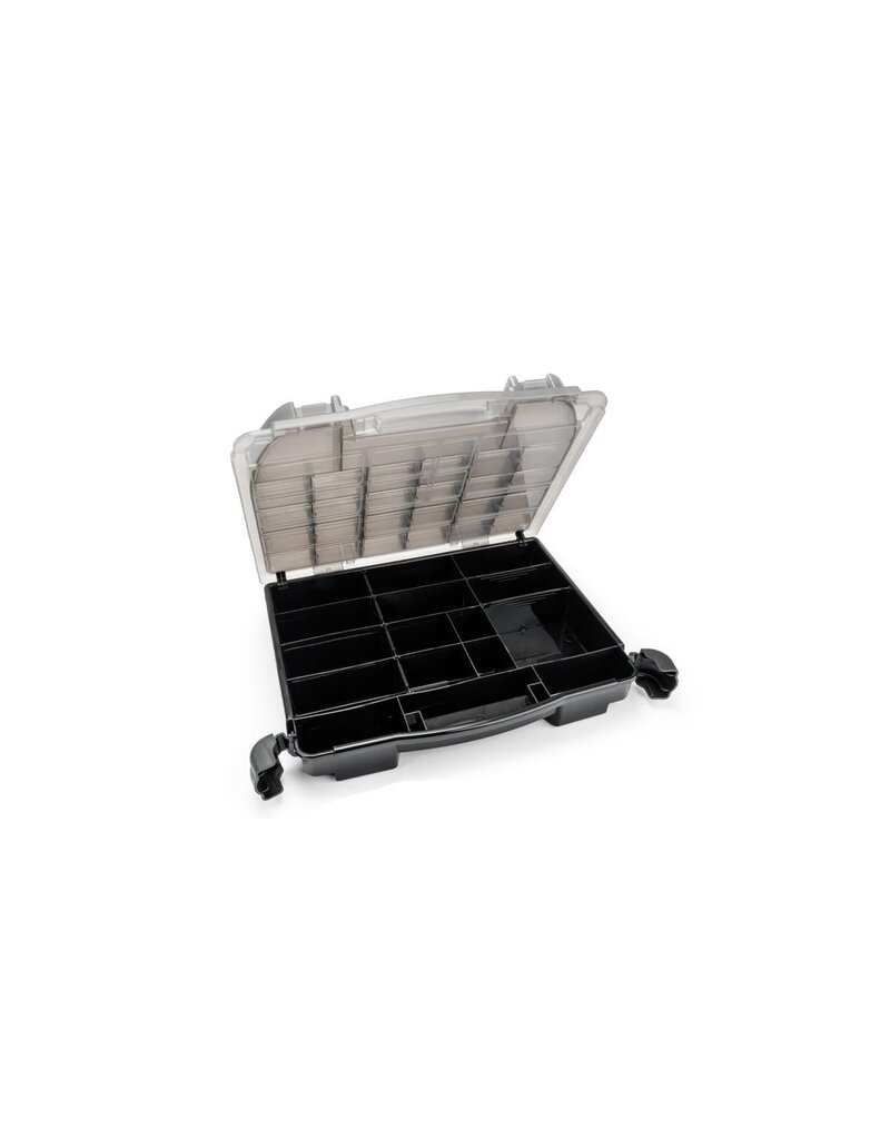 JCONCEPTS JCO5130-28 TOOL BOX W/UPPER STORAGE (BLACK/SMOKE GREY) (14.5"X11"X2.375")