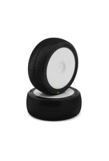 JCONCEPTS JCO4073-12 DIRT BITE 1/8 OFF-ROAD BUGGY PRE-MOUNTED TIRES (2) (WHITE) (GREEN)