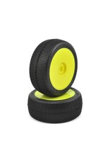 JCONCEPTS JCO3121-22 REFLEX PRE-MOUNTED 1/8TH BUGGY TIRES (2) (YELLOW) (GREEN)