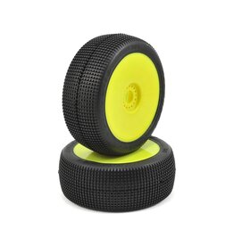 JCONCEPTS JCO3121-22 REFLEX PRE-MOUNTED 1/8TH BUGGY TIRES (2) (YELLOW) (GREEN)