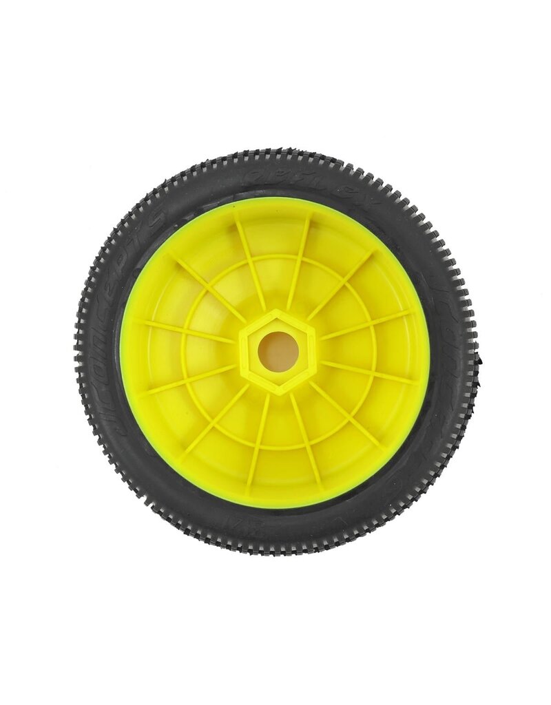 JCONCEPTS JCO3121-22 REFLEX PRE-MOUNTED 1/8TH BUGGY TIRES (2) (YELLOW) (GREEN)