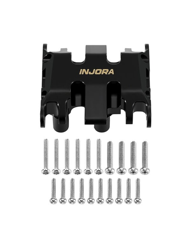 INJORA INJSCX30-06BB AXIAL SCX30 BRASS SKID PLATE (BLACK) (17.8G)