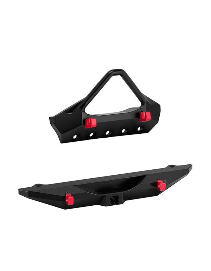 INJORA INJSCX30-2016FR AXIAL SCX30 ALUMINUM STINGER BUMPERS SET (BLACK) (JEEP WRANGLER JLU)