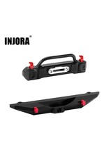 INJORA INJSCX30-1716FR AXIAL SCX30 ALUMINUM BUMPERS SET (BLACK) (JEEP WRANGLER JLU)