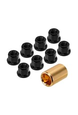 INJORA INJSCX30-12-8BK AXIAL SCX30 2MM STAINLESS STEEL WHEEL NUTS (BLACK) (8)