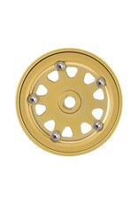 INJORA INJW7007BR-19 0.7" D19 MULTI-SPOKE BRASS MICRO CRAWLER BEADLOCK WHEELS (GOLD) (4) (15.1G EA) (-1.5MM OFFSET)