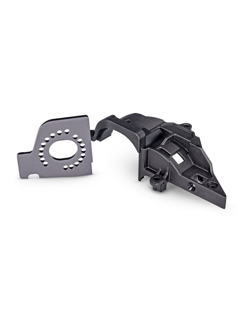 TRAXXAS TRA10769R ALUMINUM MOTOR PLATE AND GEAR COVER: GRAY