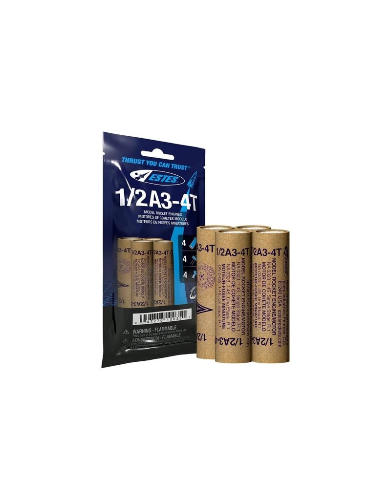 ESTES EST10035 1/2A3-4T BAGGED ROCKET ENGINES (4)