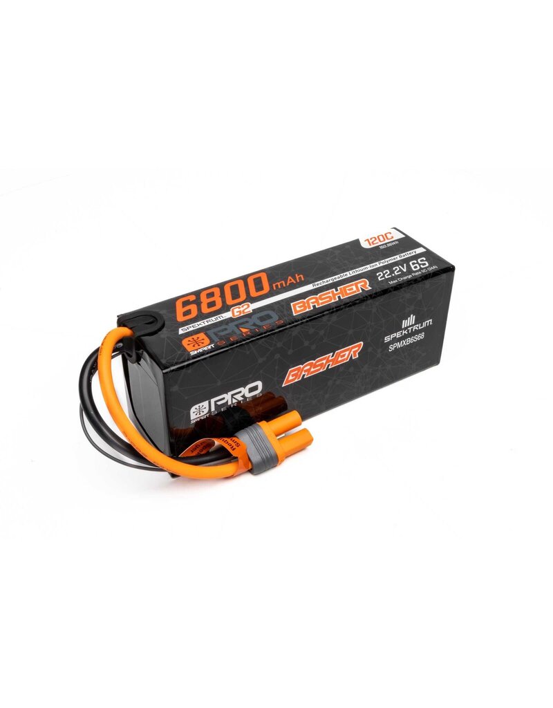 SPEKTRUM SPMXB6S68 6800MAH 6S 22.2V SMART PRO BASHER LIPO 120C IC5