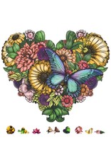 ZENCHALET ZCPFH200 FLOWER HEART WOODEN PUZZLE, 200 PCS