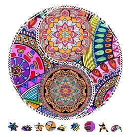 ZENCHALET ZCPYYF500 YIN YANG FLOWERS WOODEN PUZZLE, 500 PCS