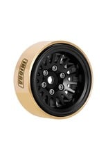 INJORA INJYQW-1109BK 1.0" BRASS MULTI-SPOKE MICRO CRAWLER BEADLOCK WHEELS (BLACK) (41G EA) (4)