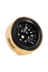 INJORA INJYQW-1109BK 1.0" BRASS MULTI-SPOKE MICRO CRAWLER BEADLOCK WHEELS (BLACK) (41G EA) (4)