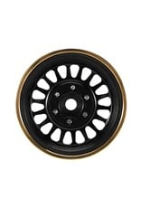INJORA INJYQW-1109BK 1.0" BRASS MULTI-SPOKE MICRO CRAWLER BEADLOCK WHEELS (BLACK) (41G EA) (4)