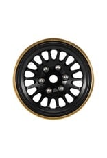 INJORA INJYQW-1109BK 1.0" BRASS MULTI-SPOKE MICRO CRAWLER BEADLOCK WHEELS (BLACK) (41G EA) (4)