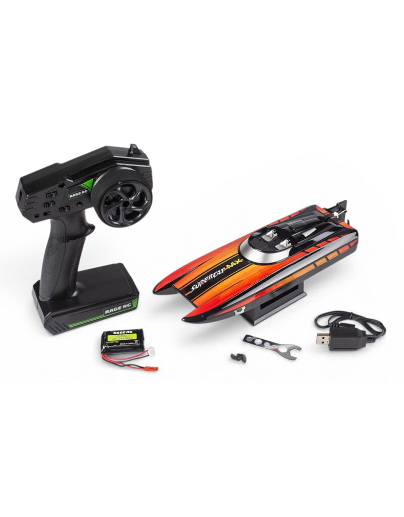 RAGE RC RGRB1134 SUPERCAT MX V2 ELECTRIC MICRO RTR BOAT