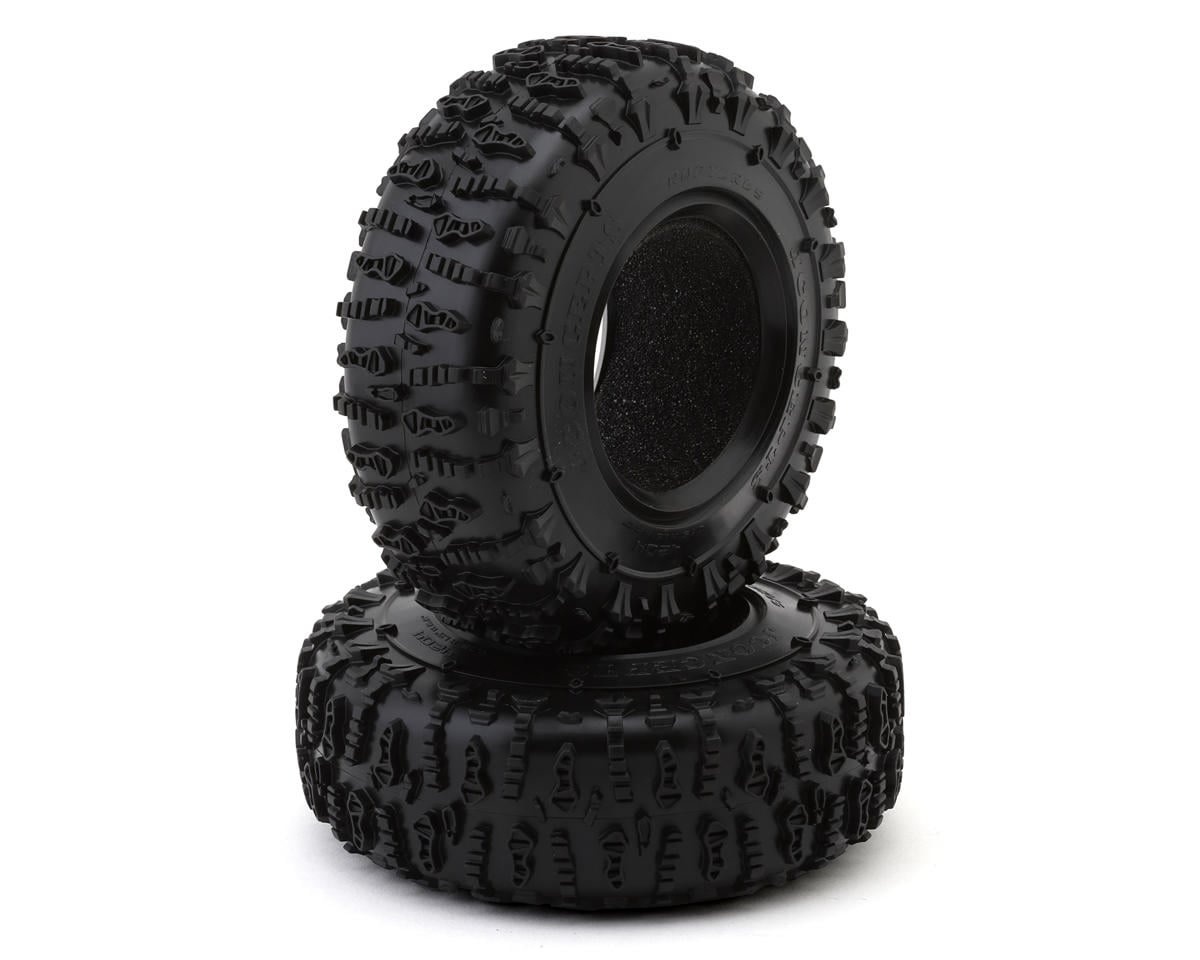 JCO4204-02 RUPTURES 2.2" ALL TERRAIN ROCK CRAWLER TIRES (2) (OD - 4.75”) (GREEN) W/FOAM INSERTS