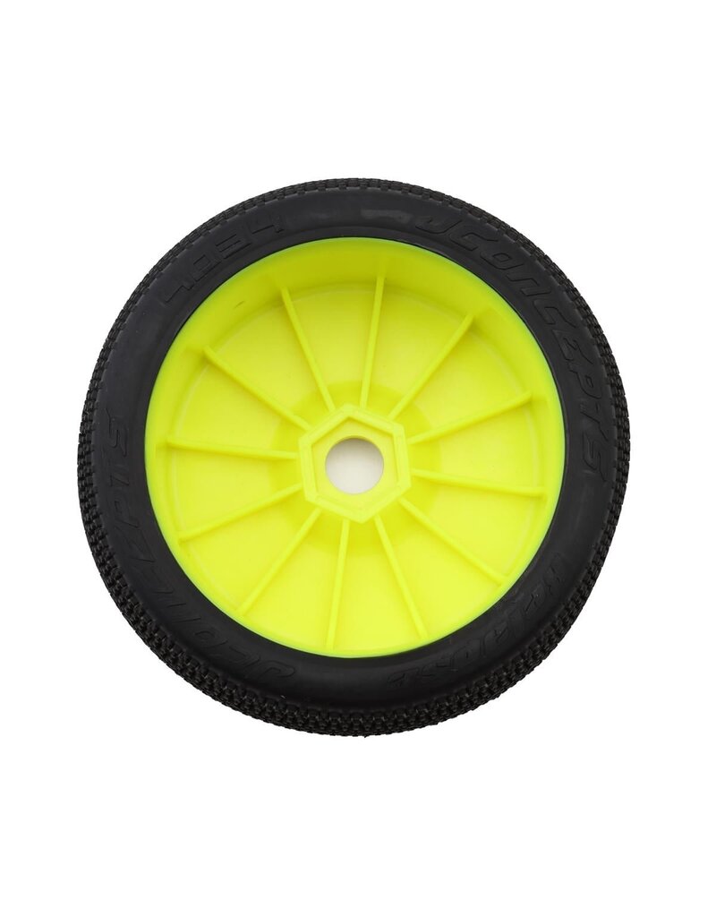 JCONCEPTS JCO4034-22 RELAPSE PRE-MOUNTED 1/8TH BUGGY TIRES (YELLOW) (2) (GREEN)