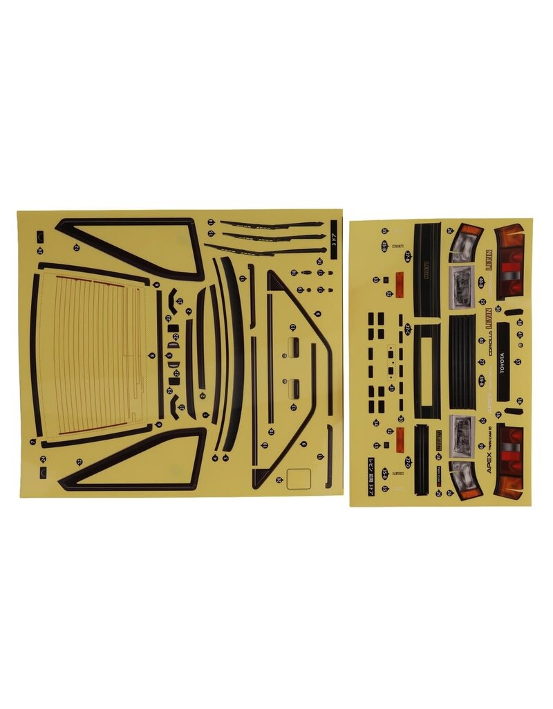 YOKOMO YOKSD-AE86L3B 1/10 TOYOTA COROLLA LEVIN AE86 3-DOOR DRIFT BODY (CLEAR)