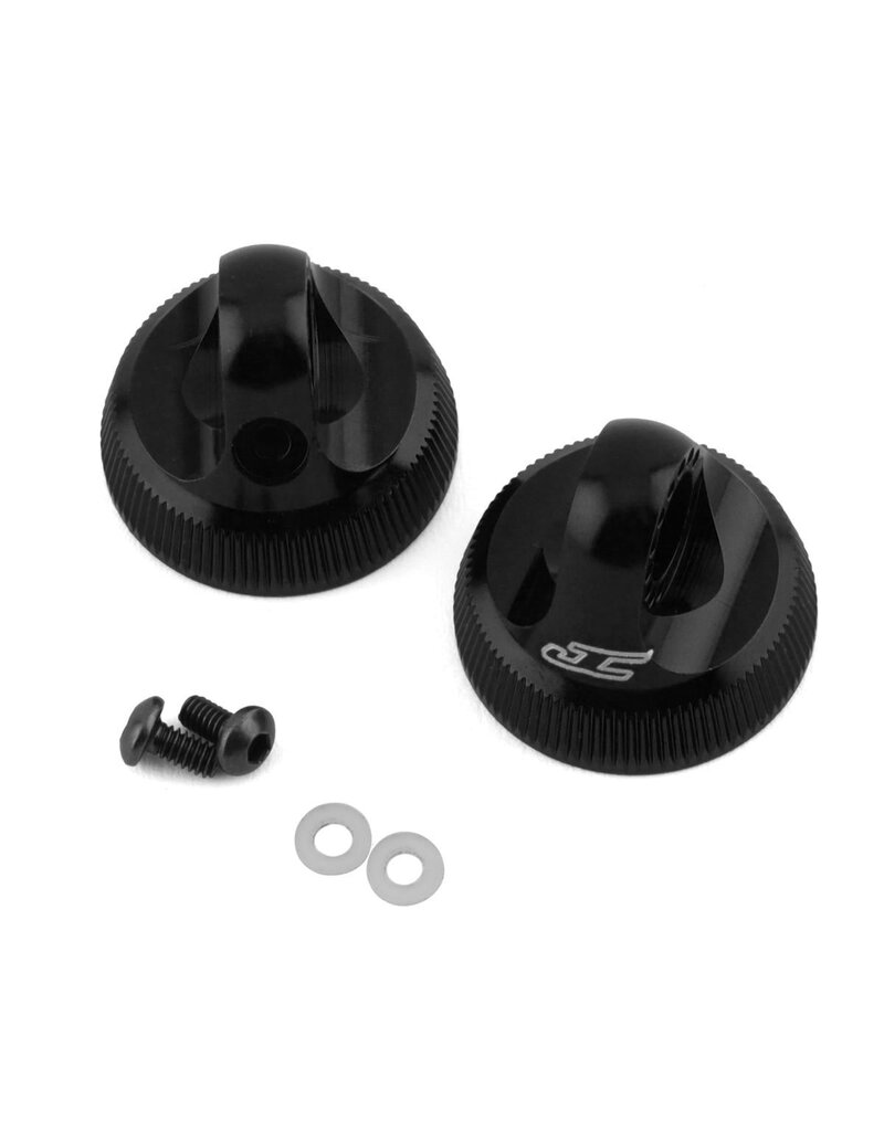 JCONCEPTS JCO2701-2 TEAM ASSOCIATED FIN ALUMINUM 13MM SHOCK CAP (BLACK) (2)