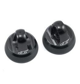 JCONCEPTS JCO2490-2 FIN ALUMINUM 12MM V2 SHOCK CAP (BLACK) (2)