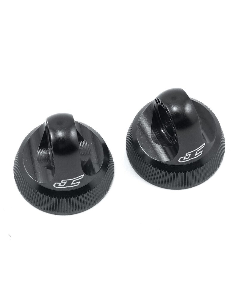 JCONCEPTS JCO2490-2 FIN ALUMINUM 12MM V2 SHOCK CAP (BLACK) (2)