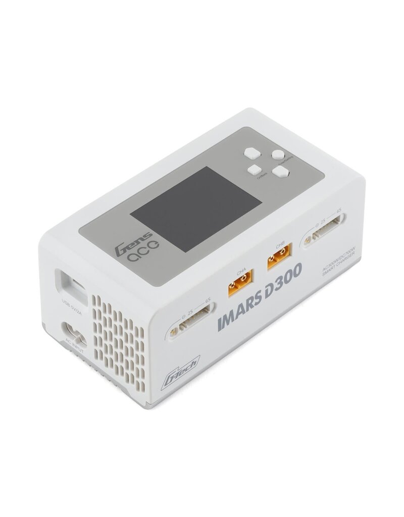 GENS ACE GEA300WD300-UW IMARS D300 G-TECH 2 CHANNEL AC/DC 300W/700W BATTERY CHARGER WHITE