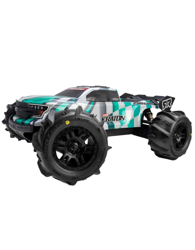 PROLINE RACING PRO1031210 DUMONT F/R MT TIRES MTD 12MM BLACK SPLIT SIX (2) FOR ARRMA MINI KRATON