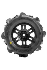 PROLINE RACING PRO1031210 DUMONT F/R MT TIRES MTD 12MM BLACK SPLIT SIX (2) FOR ARRMA MINI KRATON