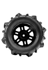 PROLINE RACING PRO1031210 DUMONT F/R MT TIRES MTD 12MM BLACK SPLIT SIX (2) FOR ARRMA MINI KRATON