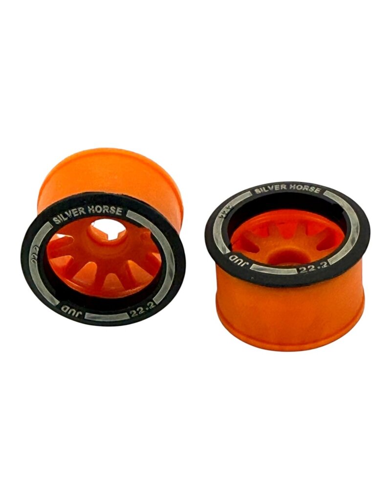 NEXX RACING NXUSA-EVO-R+1-O 2WD "JUD" REAR 11MM THREADED CARBON-FIBER REINFORCED EVO WHEELS  : ORANGE