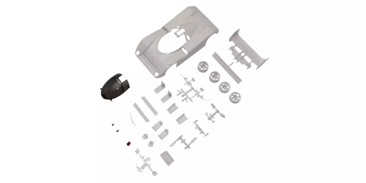 KYOMZN239 MZN239 JAGUAR XJR-14 WHITE BODY SET (W/RIMS)