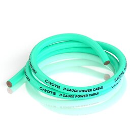 CAYOTE CYECW07 THIN-WALL SILICONE WIRE (AURORA GREEN) (1 METER) (11AWG)